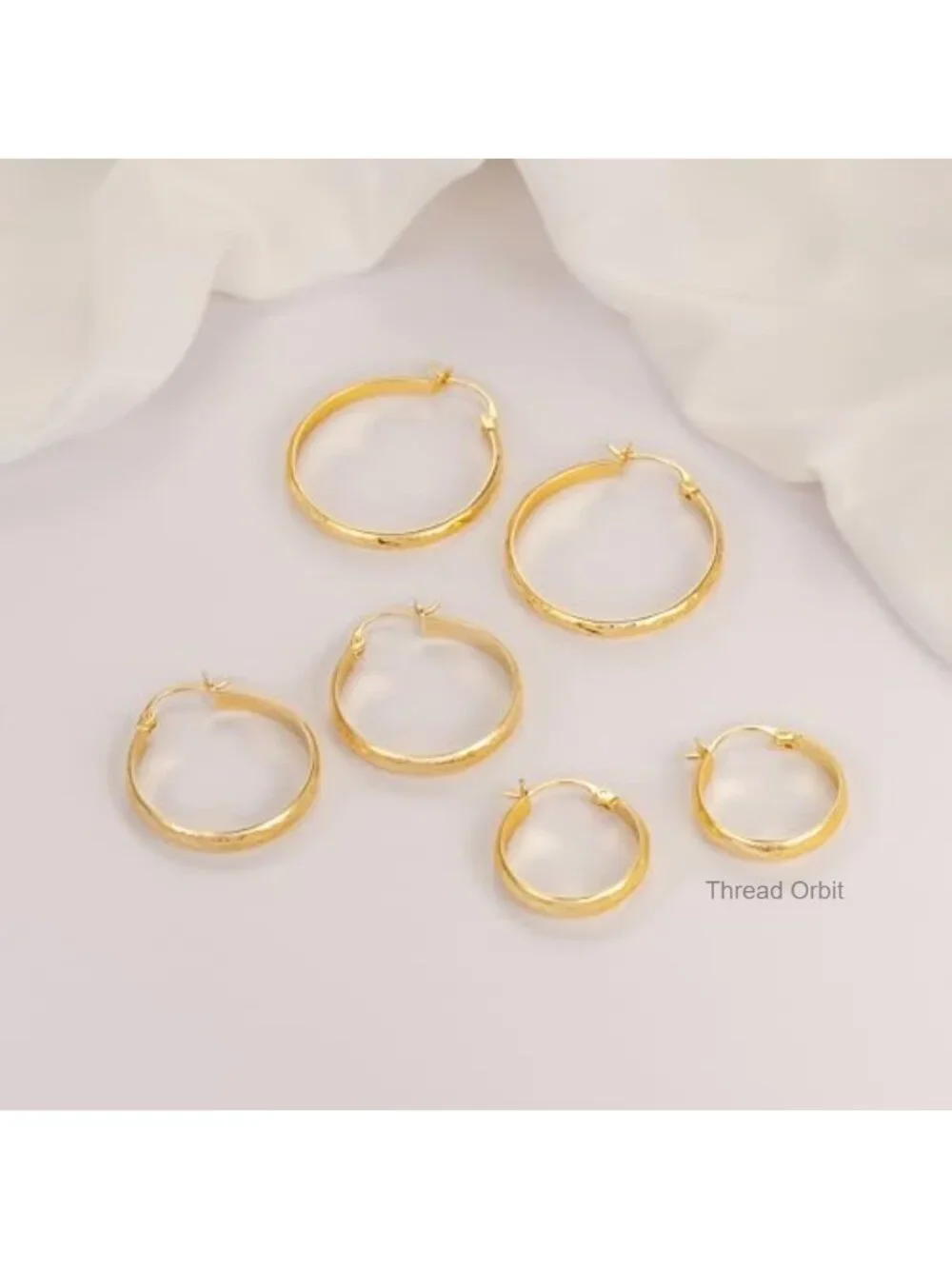 Lightweight 14K Gold Plated Hoop Earrings for Women Hypoallergenic Latch Back